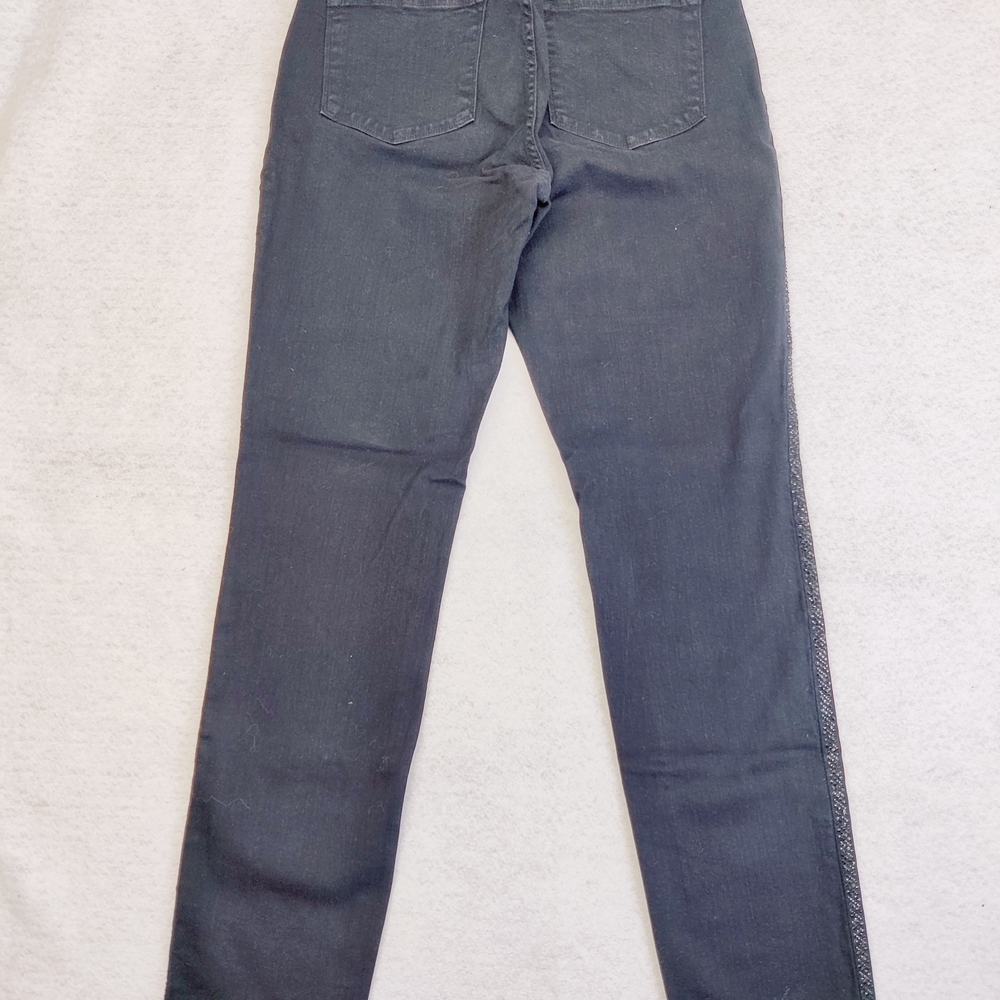 NYDJ Legging Jeans Size 6 Black Stretch Made in USA Jegging Pants Women's M - Picture 7 of 14